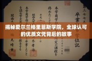 探索爱尔兰格里菲斯学院，全球认可文凭背后的非凡魅力