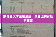 东伦敦大学荣耀见证，毕业证书背后的故事