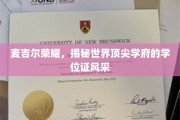 探寻麦吉尔之光，顶尖学府学位证的璀璨风采