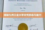 九州工业大学文凭，开启非凡职业旅程的秘密钥匙