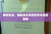 探秘筑波奇迹，顶级学府的秘密学术成就之路