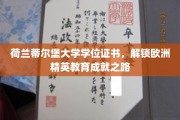 欧洲精英教育钥匙，荷兰蒂尔堡大学学位，开启成就之旅